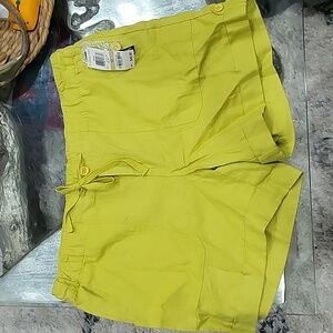 Nwt I.N.C  Linen Lime Green Shorts  sz 12